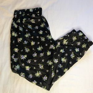 Jessica Simpson Floral Satin Joggers